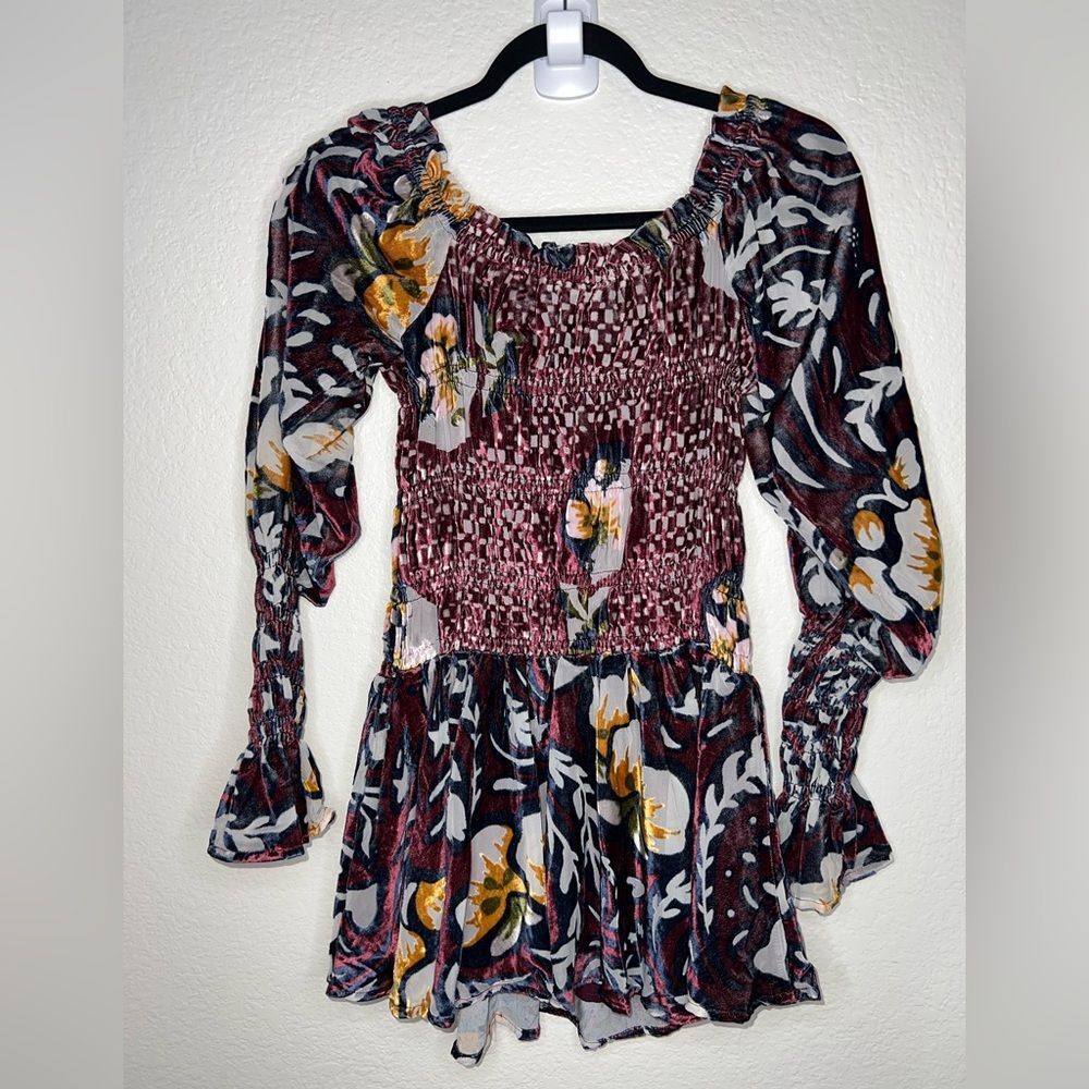 Free People Bali Aveline Velvet Mini Dress - Picture 9 of 12
